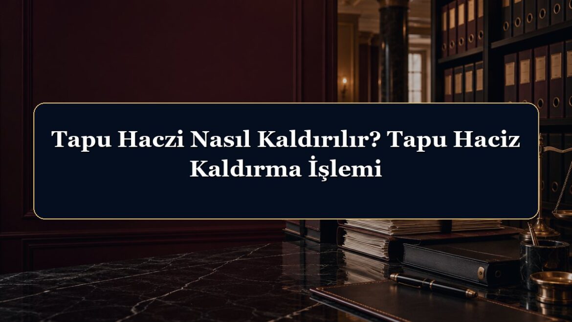 Tapu Haczi Nasıl Kaldırılır? Tapu Haciz Kaldırma İşlemi