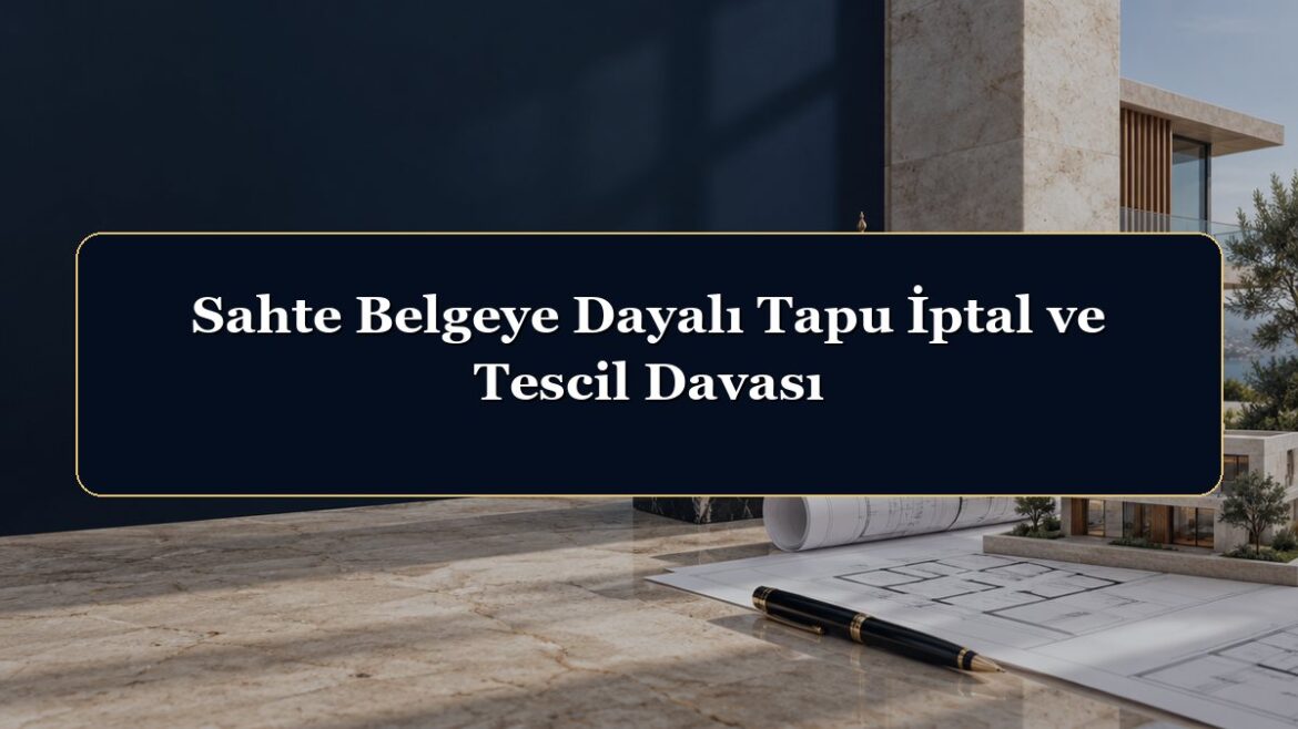 Sahte Belgeye Dayalı Tapu İptal ve Tescil Davası