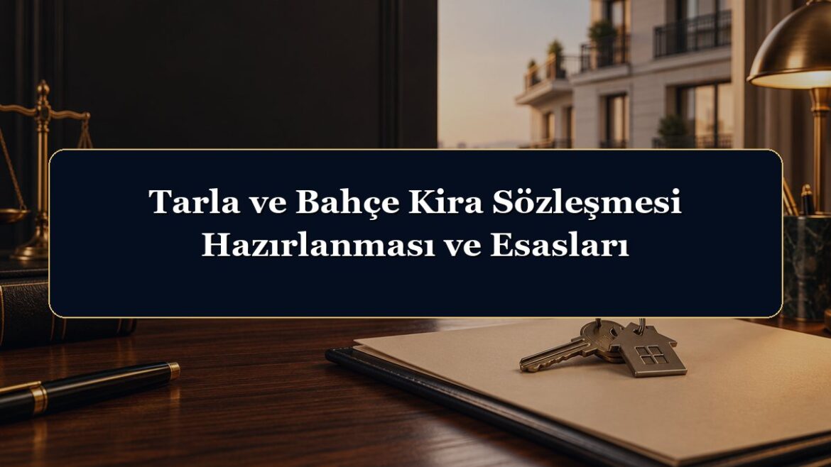 Tarla ve Bahçe Kira Sözleşmesi Hazırlanması ve Esasları