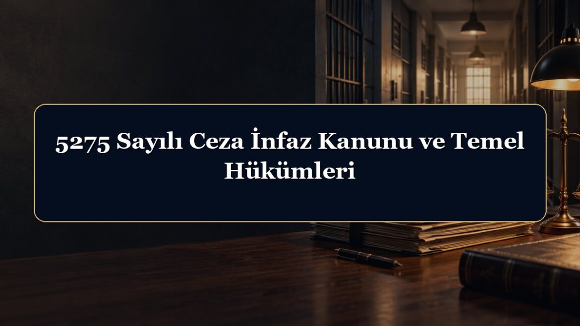 5275 Sayılı Ceza İnfaz Kanunu ve Temel Hükümleri