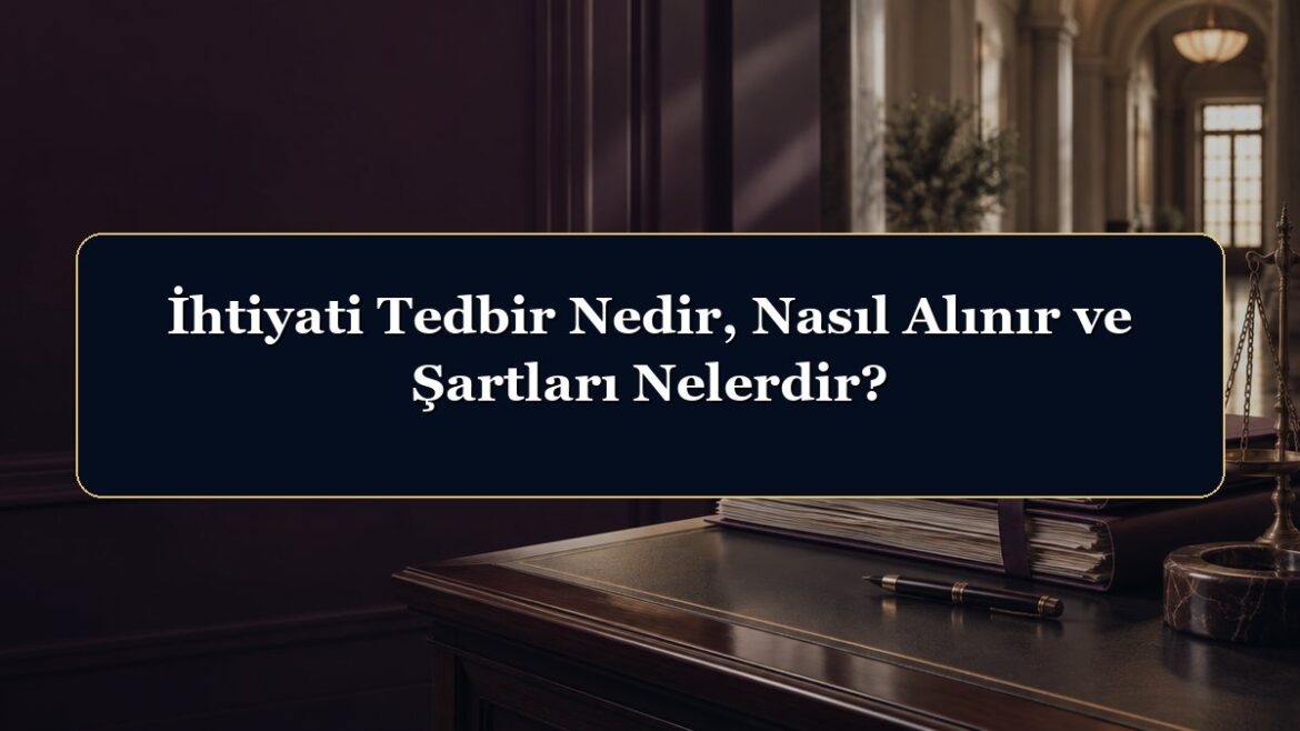 İhtiyati Tedbir Nedir, Nasıl Alınır ve Şartları Nelerdir?