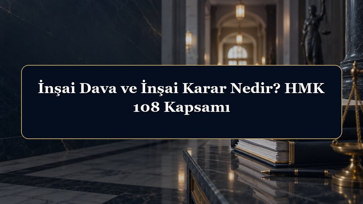 İnşai Dava ve İnşai Karar Nedir? HMK 108 Kapsamı