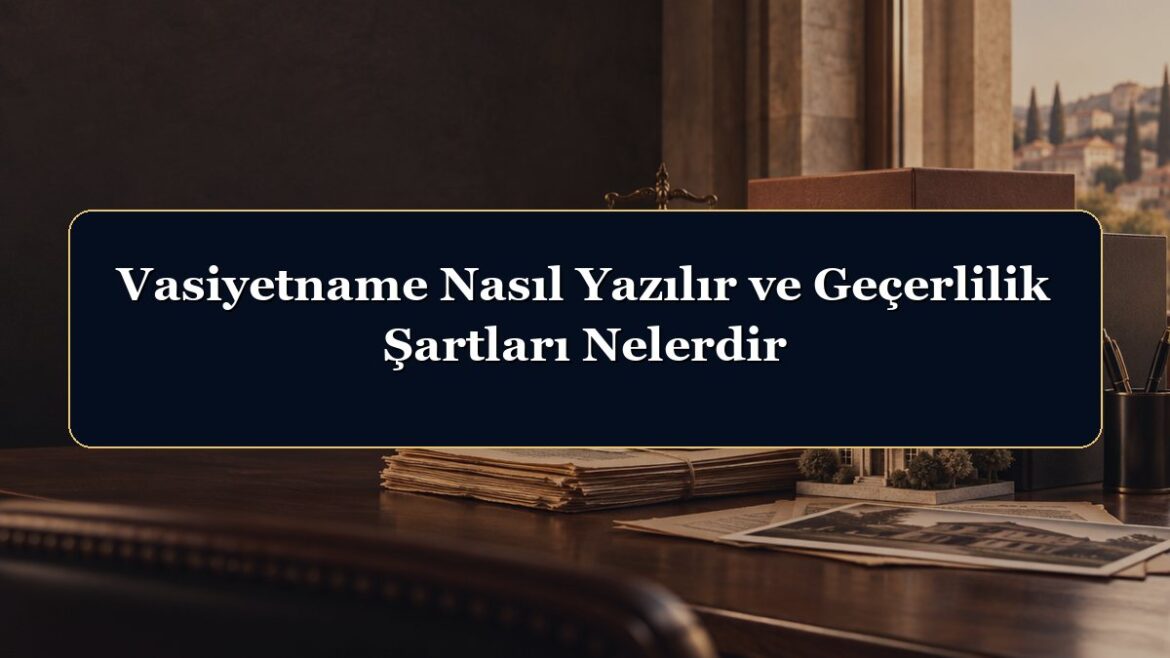 Vasiyetname Nasıl Yazılır ve Geçerlilik Şartları Nelerdir