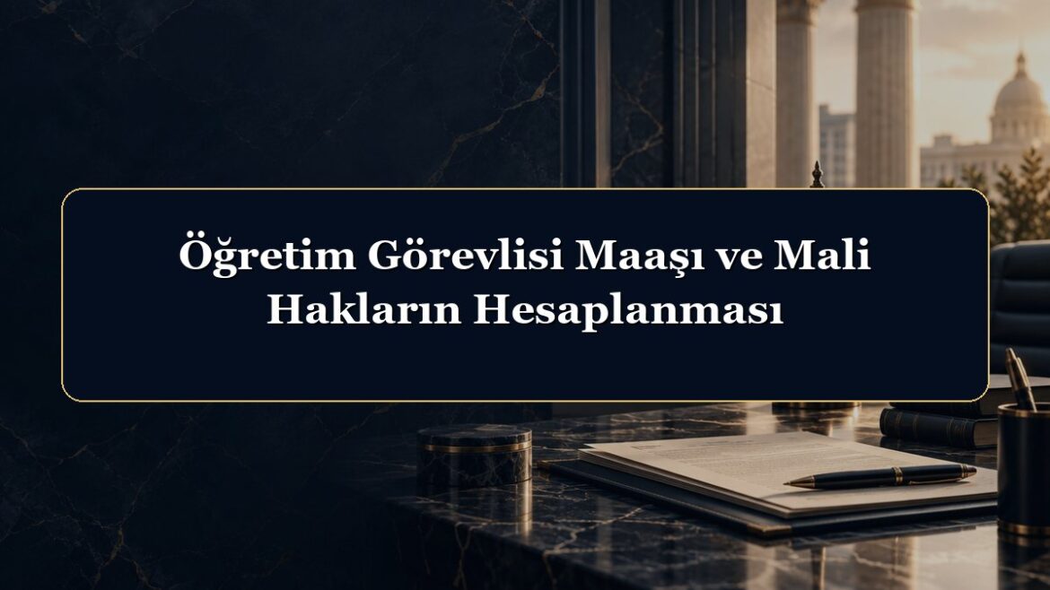 Öğretim Görevlisi Maaşı ve Mali Hakların Hesaplanması