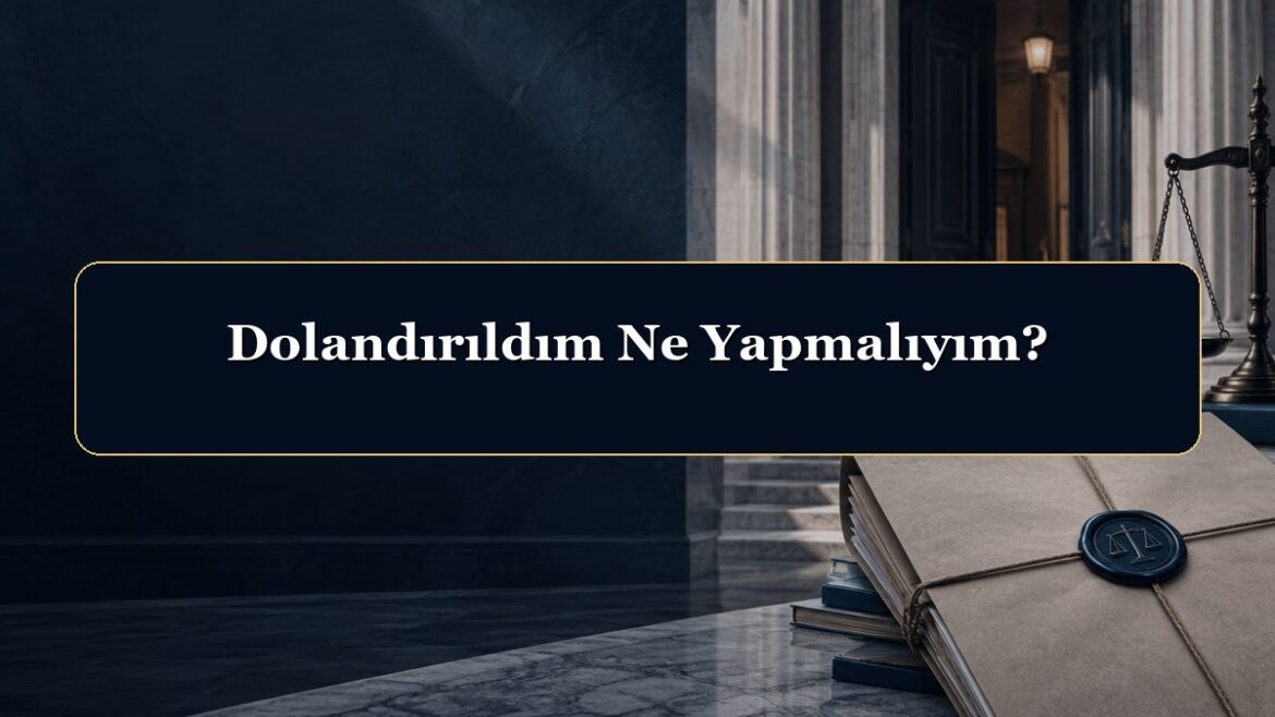 Dolandırıldım Ne Yapmalıyım?