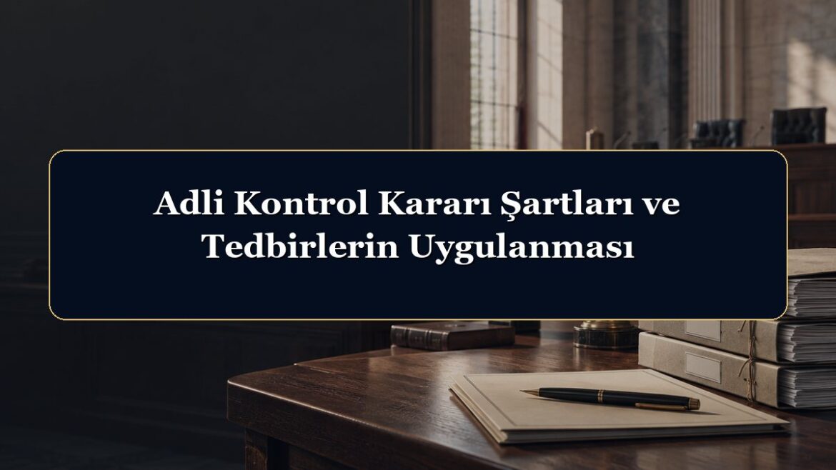 Adli Kontrol Kararı Şartları ve Tedbirlerin Uygulanması