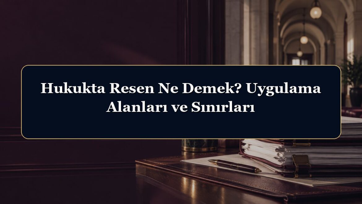Hukukta Resen Ne Demek? Uygulama Alanları ve Sınırları
