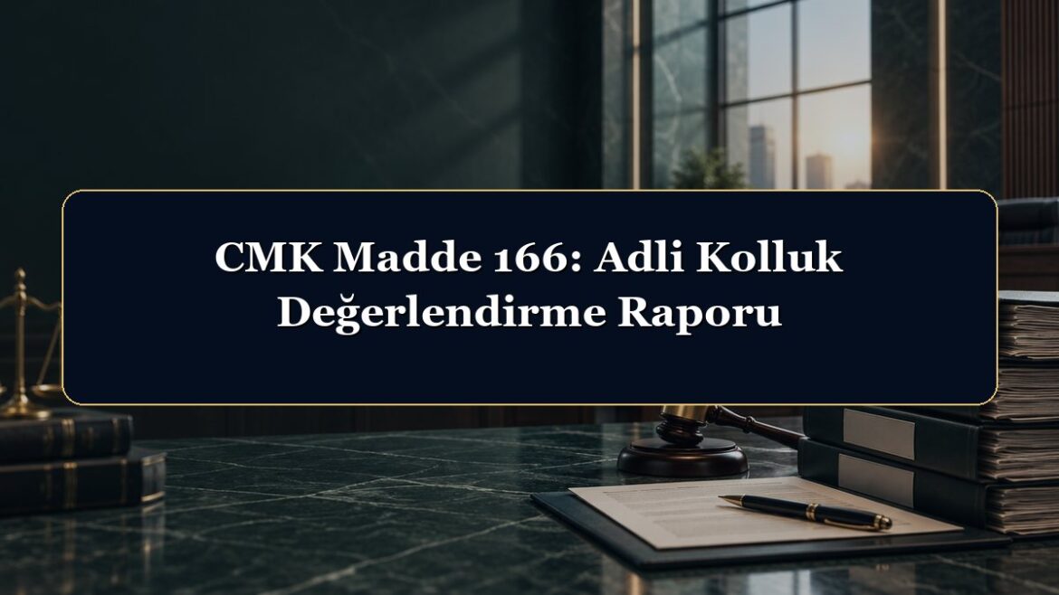 CMK Madde 166: Adli Kolluk Değerlendirme Raporu