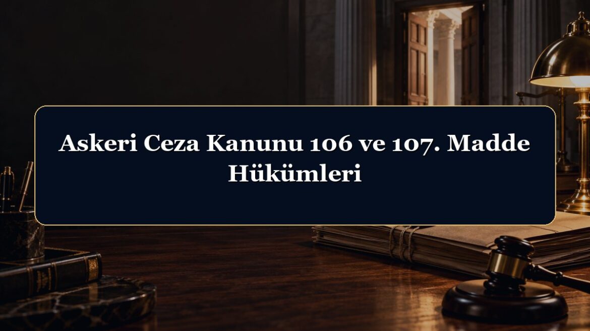 Askeri Ceza Kanunu 106 ve 107. Madde Hükümleri