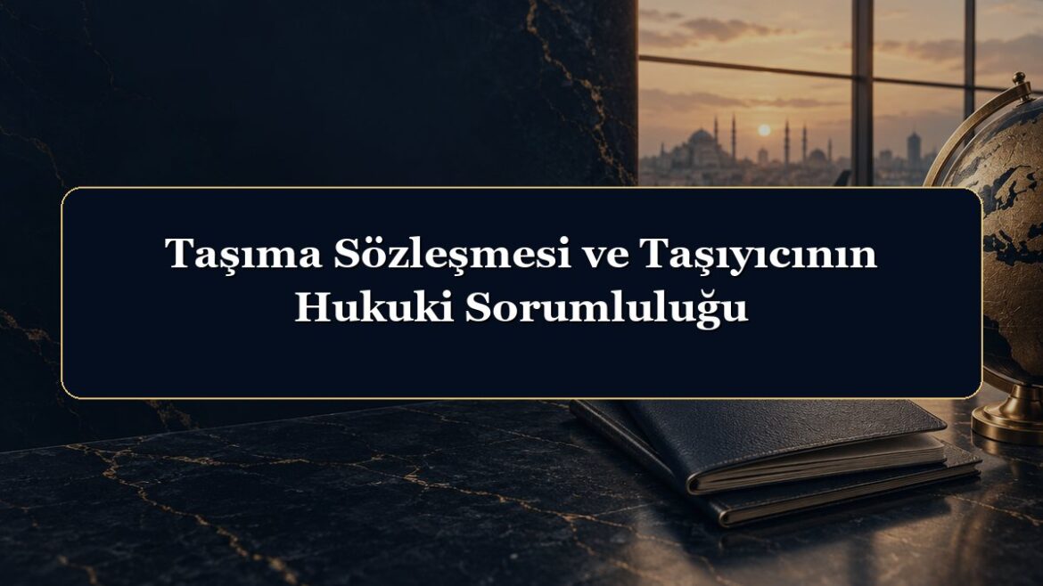 Taşıma Sözleşmesi ve Taşıyıcının Hukuki Sorumluluğu