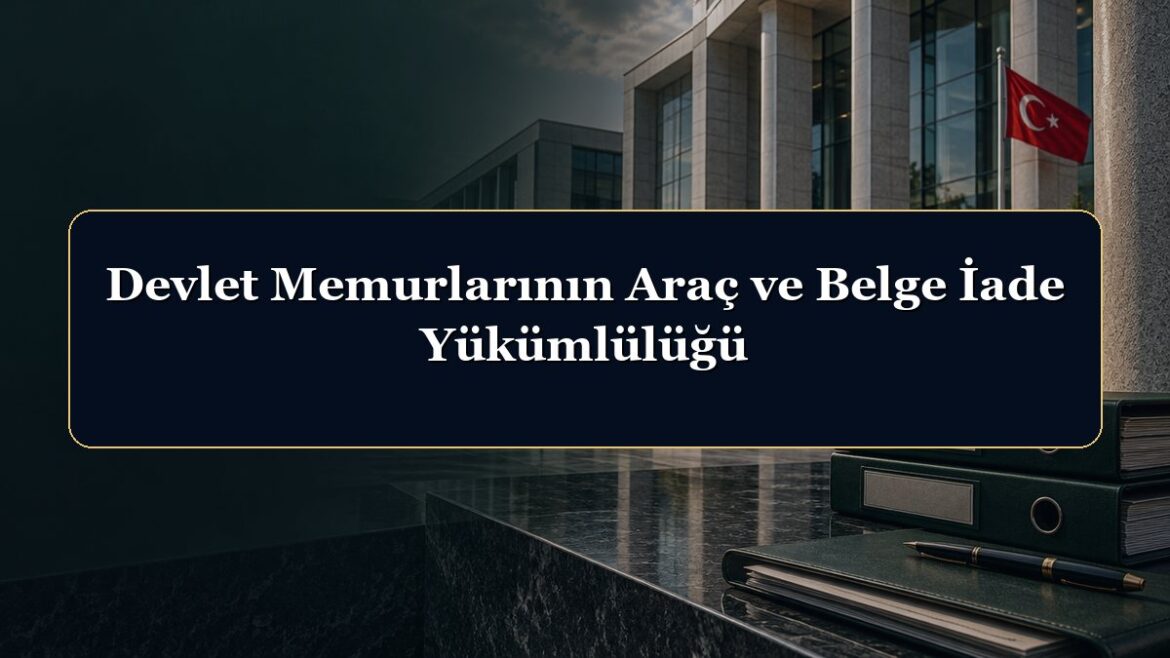 Devlet Memurlarının Araç ve Belge İade Yükümlülüğü