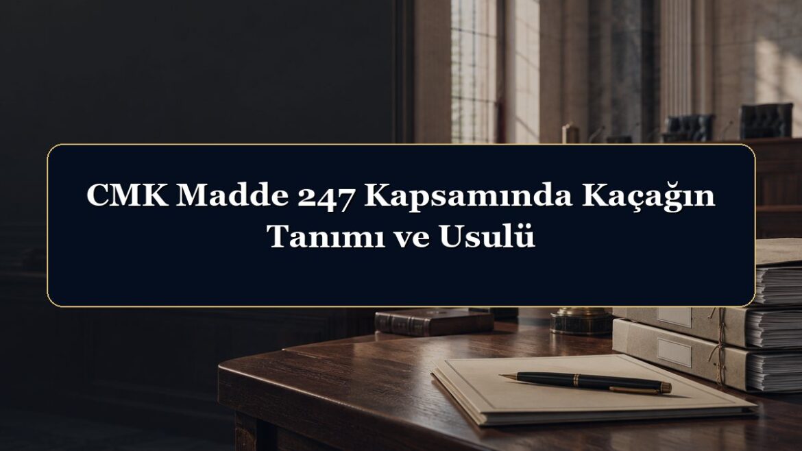 CMK Madde 247 Kapsamında Kaçağın Tanımı ve Usulü