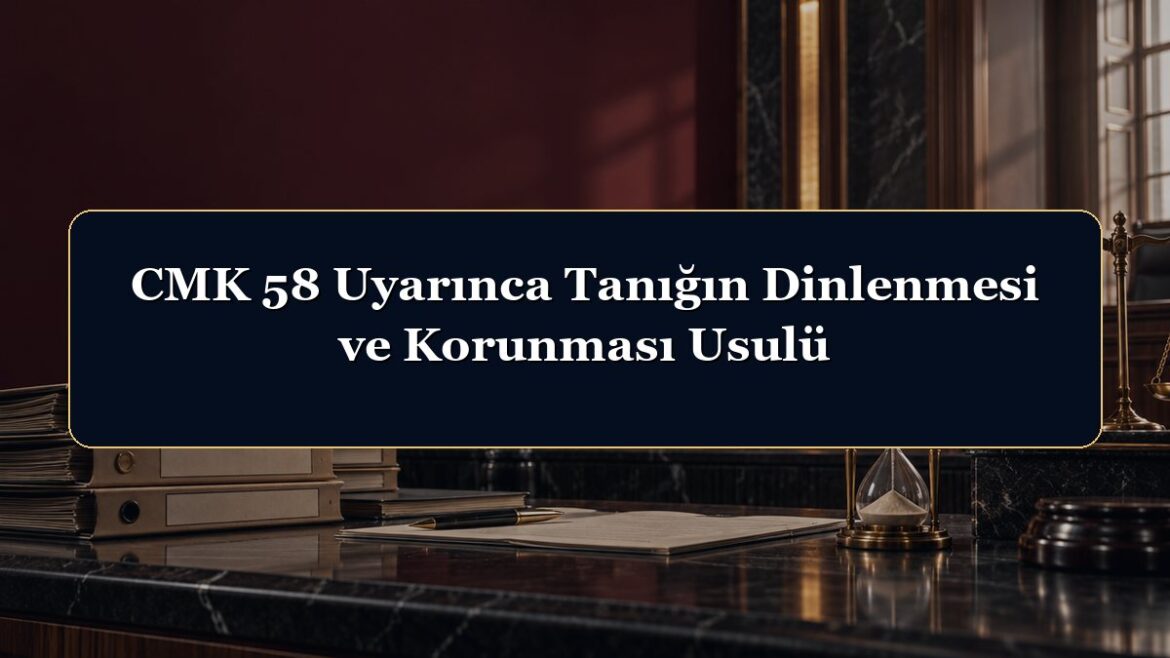 CMK 58 Uyarınca Tanığın Dinlenmesi ve Korunması Usulü