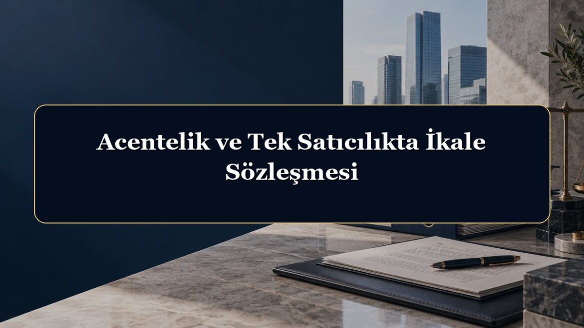 Acentelik ve Tek Satıcılıkta İkale Sözleşmesi