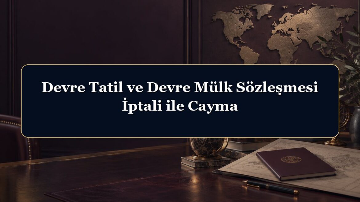 Devre Tatil ve Devre Mülk Sözleşmesi İptali ile Cayma