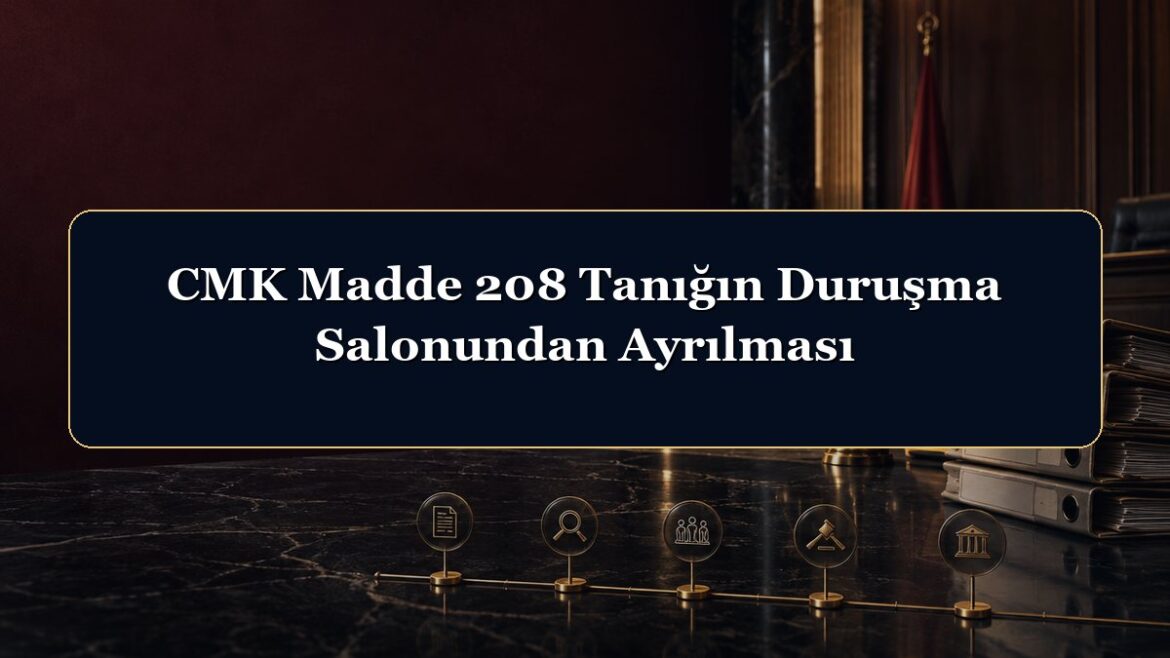 CMK Madde 208 Tanığın Duruşma Salonundan Ayrılması
