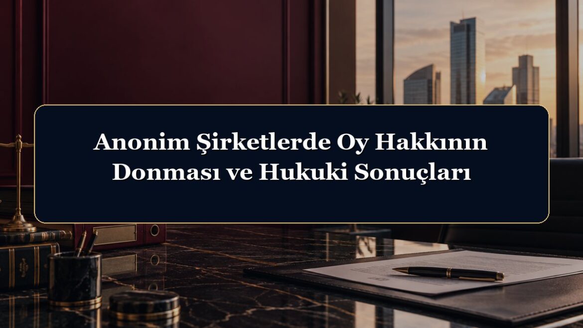 Anonim Şirketlerde Oy Hakkının Donması ve Hukuki Sonuçları
