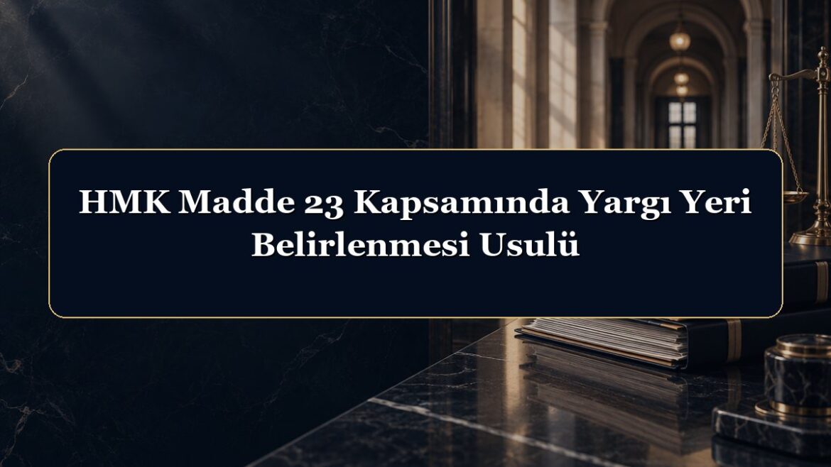 HMK Madde 23 Kapsamında Yargı Yeri Belirlenmesi Usulü
