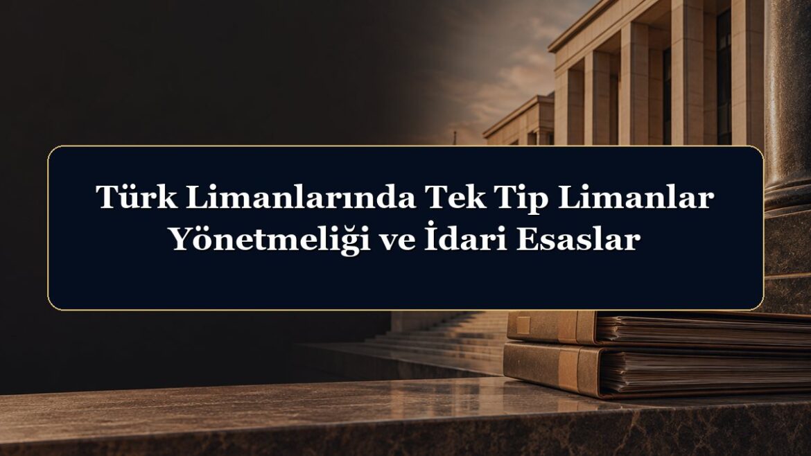 Türk Limanlarında Tek Tip Limanlar Yönetmeliği ve İdari Esaslar