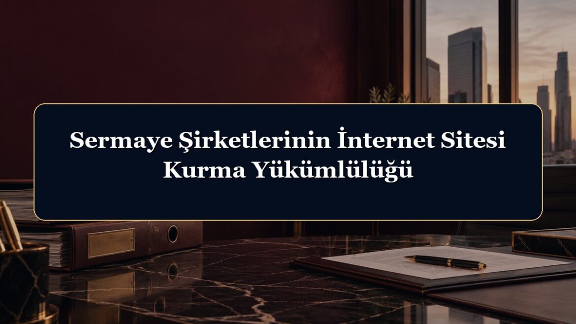 Sermaye Şirketlerinin İnternet Sitesi Kurma Yükümlülüğü