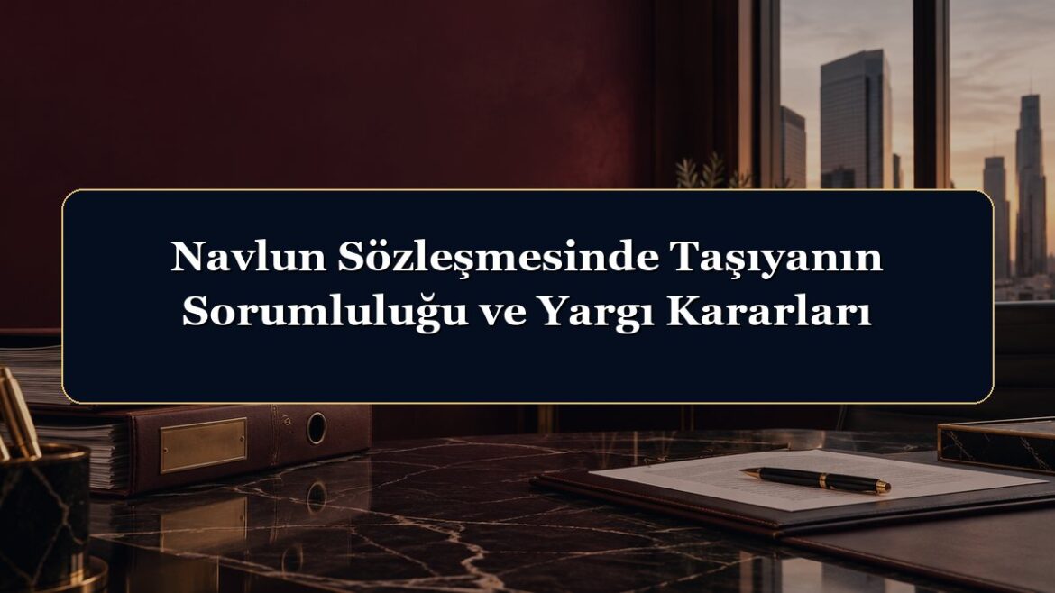 Navlun Sözleşmesinde Taşıyanın Sorumluluğu ve Yargı Kararları