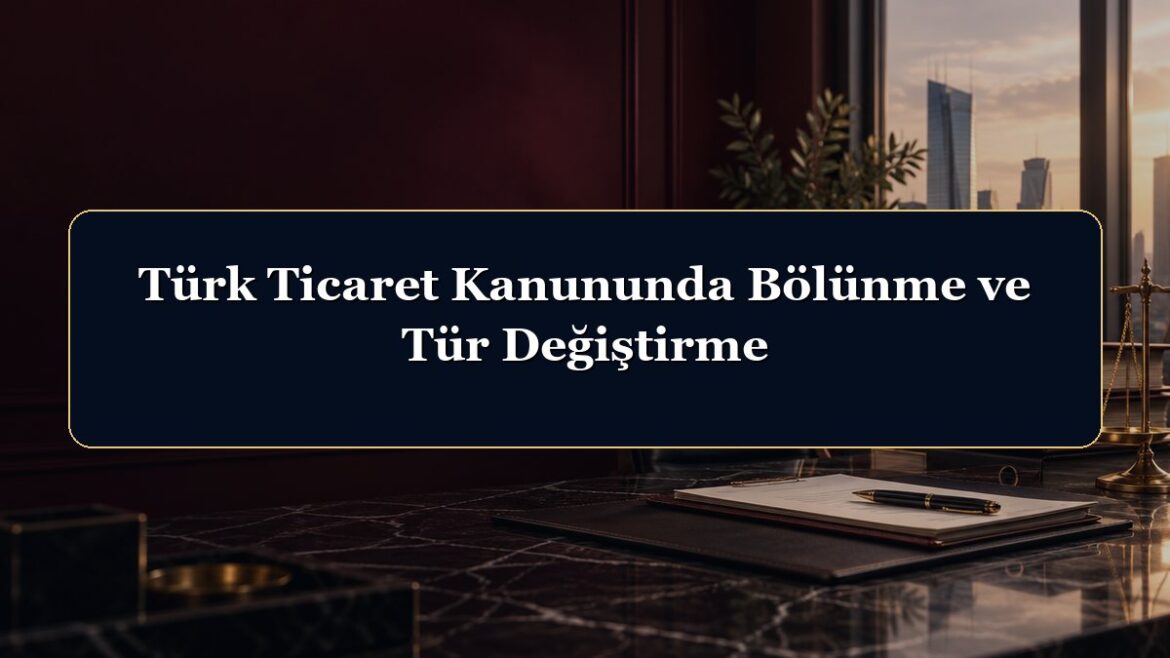Türk Ticaret Kanununda Bölünme ve Tür Değiştirme