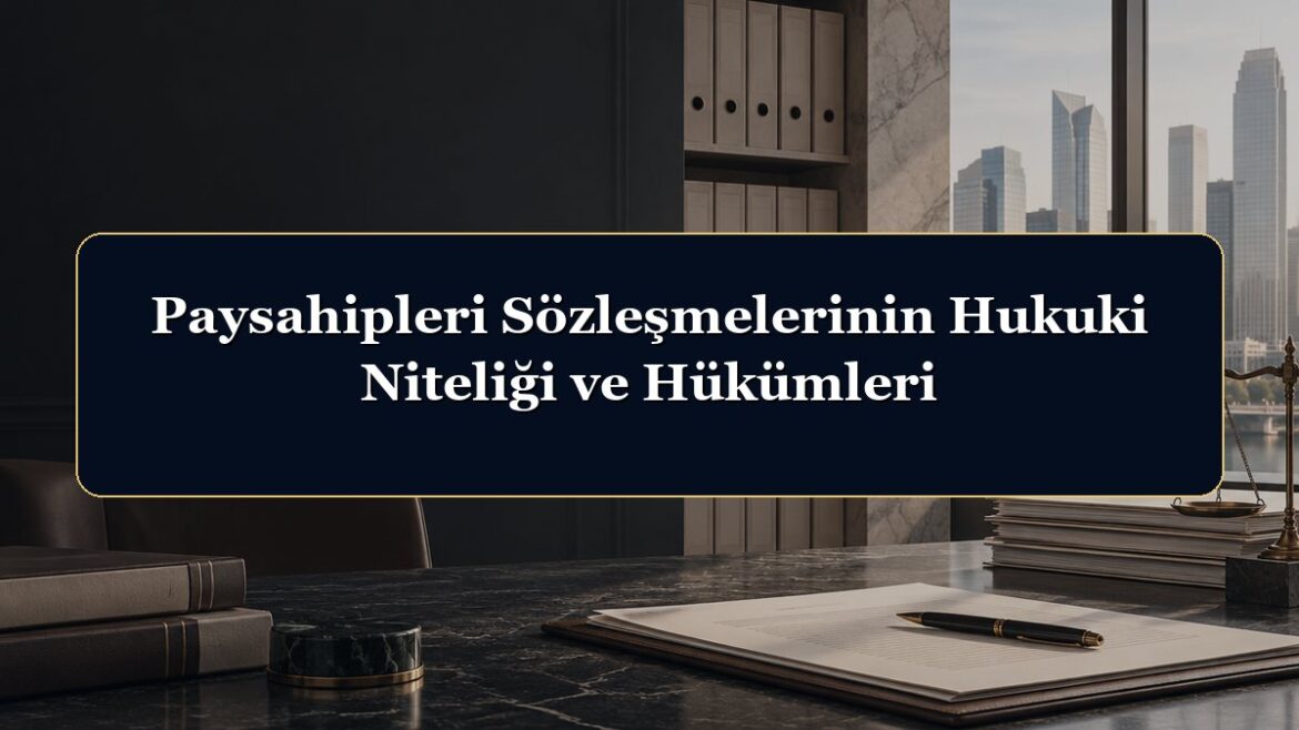 Paysahipleri Sözleşmelerinin Hukuki Niteliği ve Hükümleri