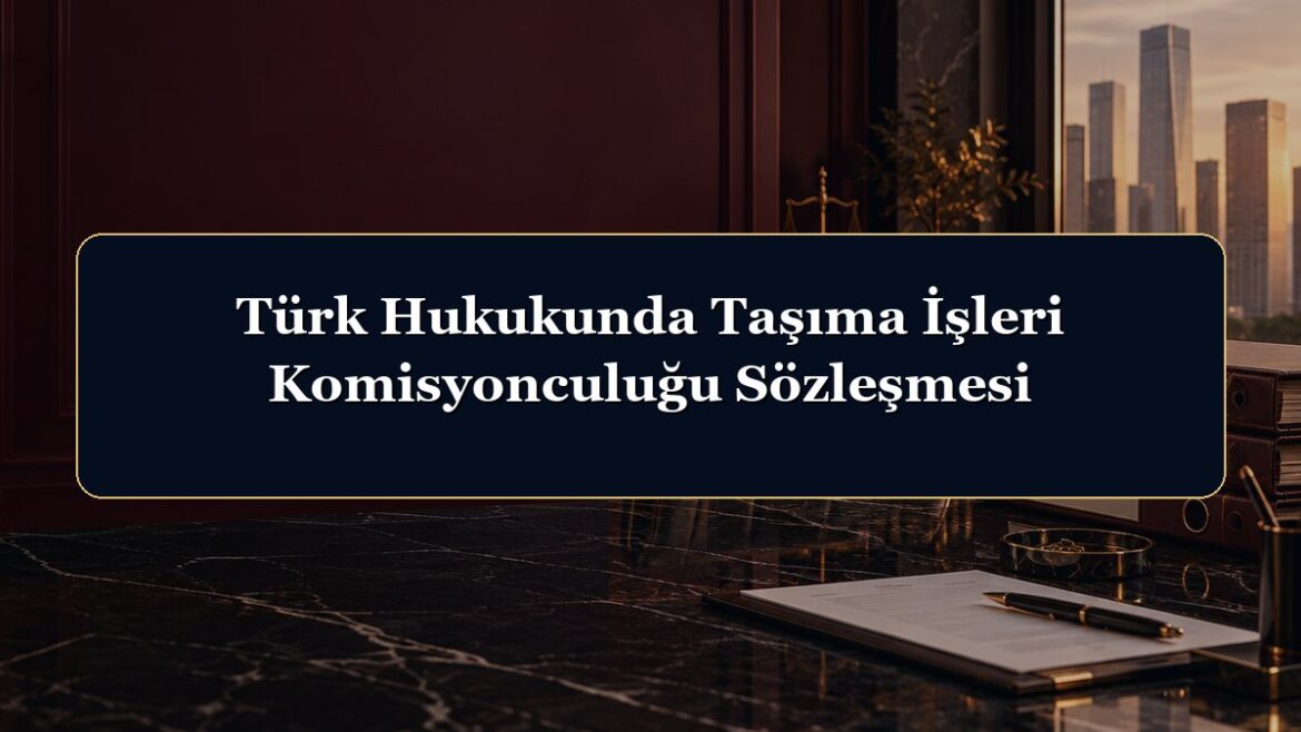 Türk Hukukunda Taşıma İşleri Komisyonculuğu Sözleşmesi