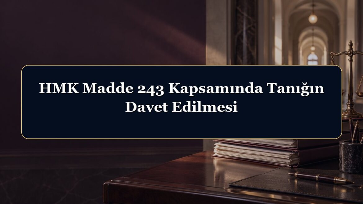 HMK Madde 243 Kapsamında Tanığın Davet Edilmesi