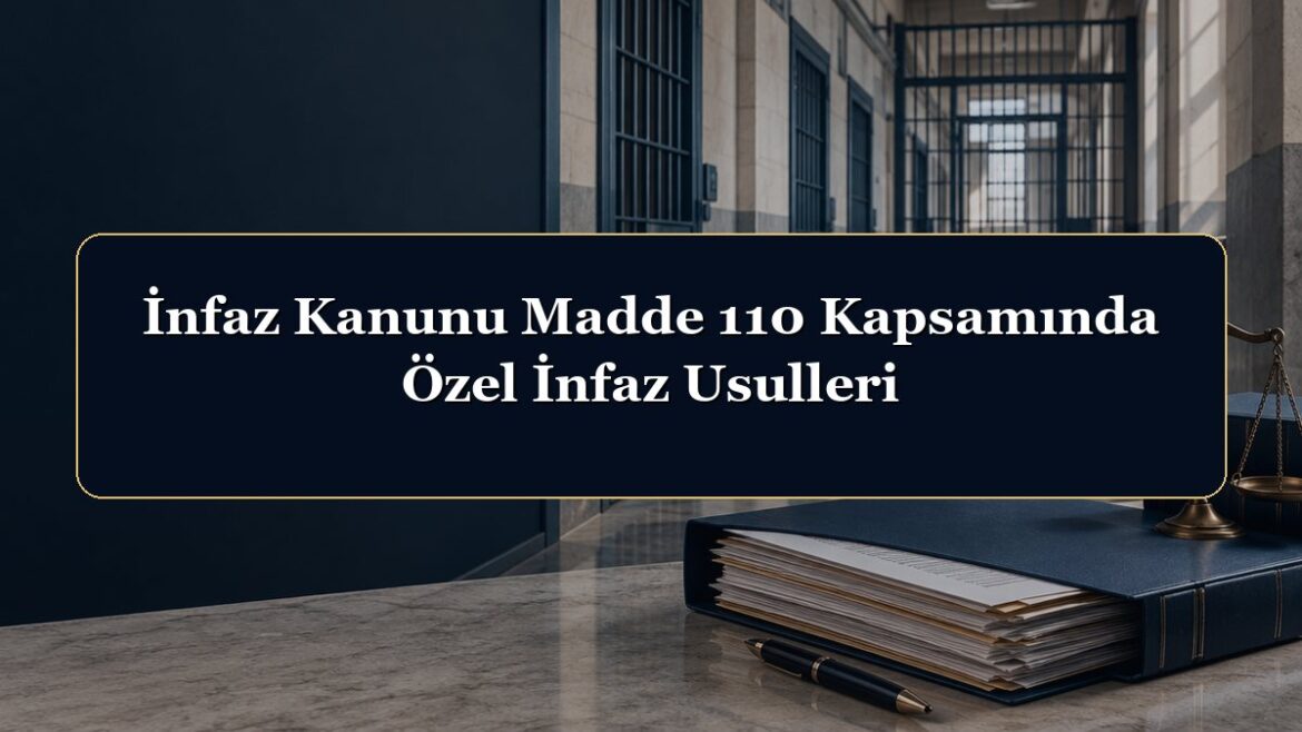 İnfaz Kanunu Madde 110 Kapsamında Özel İnfaz Usulleri