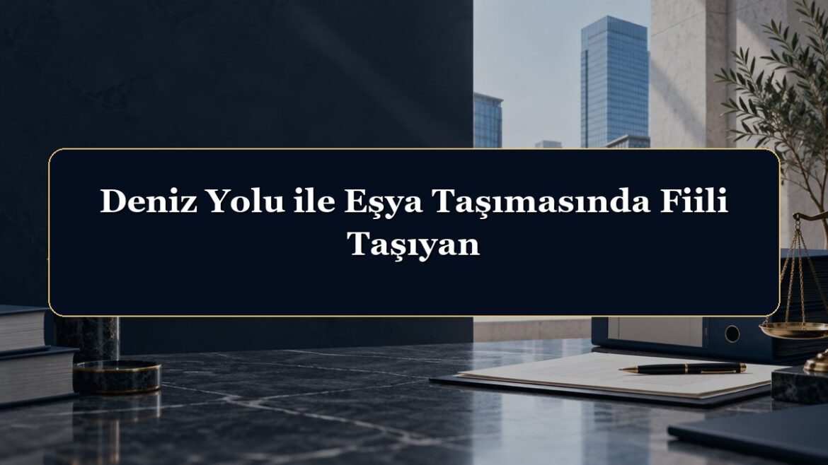 Deniz Yolu ile Eşya Taşımasında Fiili Taşıyan