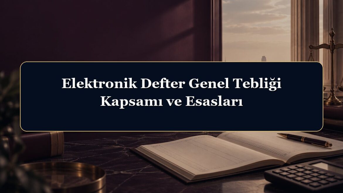 Elektronik Defter Genel Tebliği Kapsamı ve Esasları
