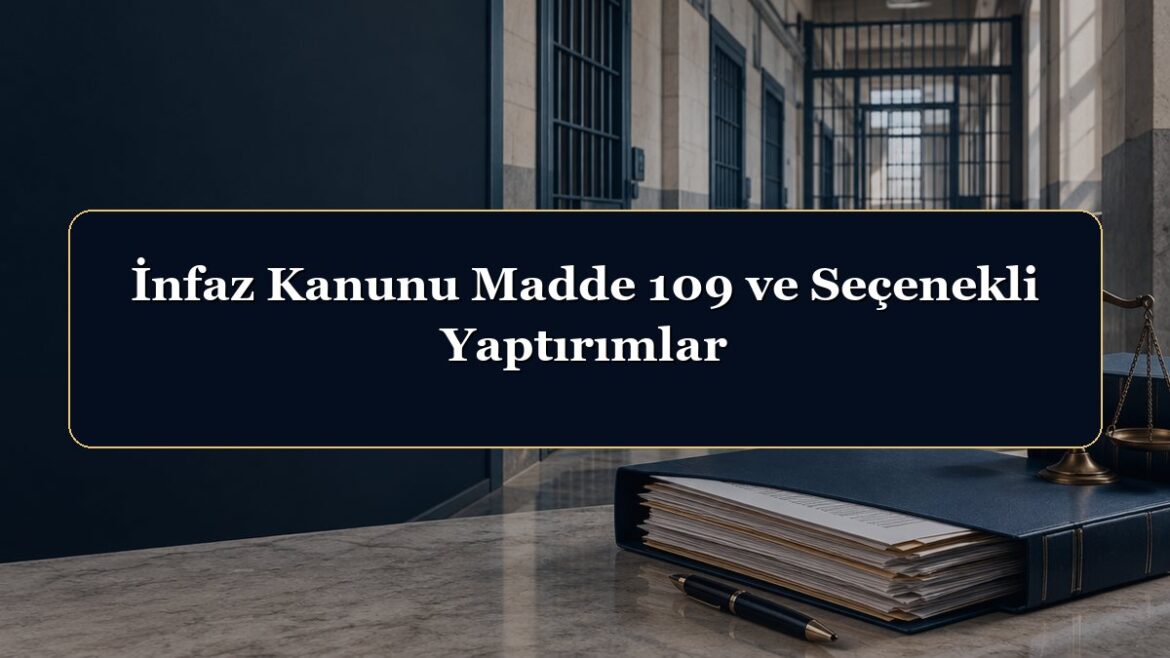 İnfaz Kanunu Madde 109 ve Seçenekli Yaptırımlar