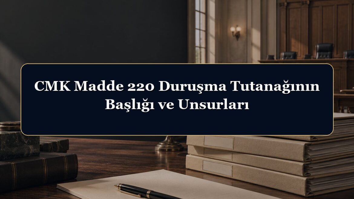 CMK Madde 220 Duruşma Tutanağının Başlığı ve Unsurları