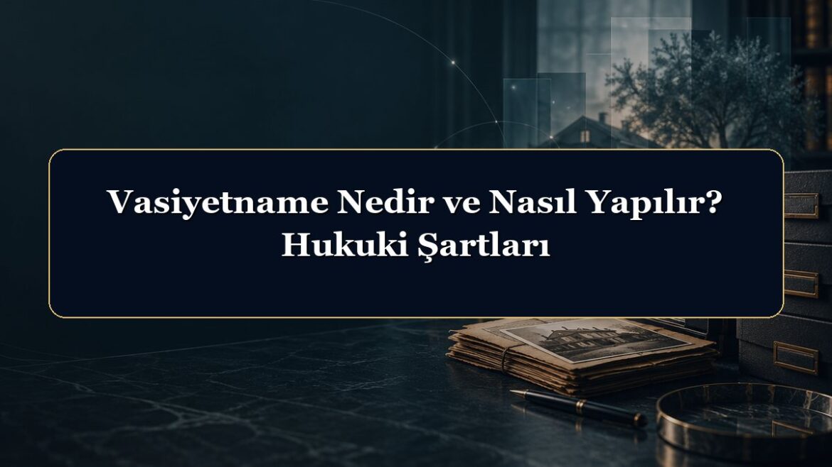 Vasiyetname Nedir ve Nasıl Yapılır? Hukuki Şartları
