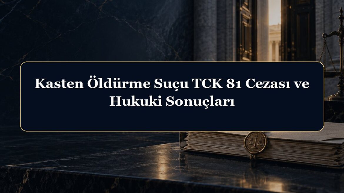 Kasten Öldürme Suçu TCK 81 Cezası ve Hukuki Sonuçları