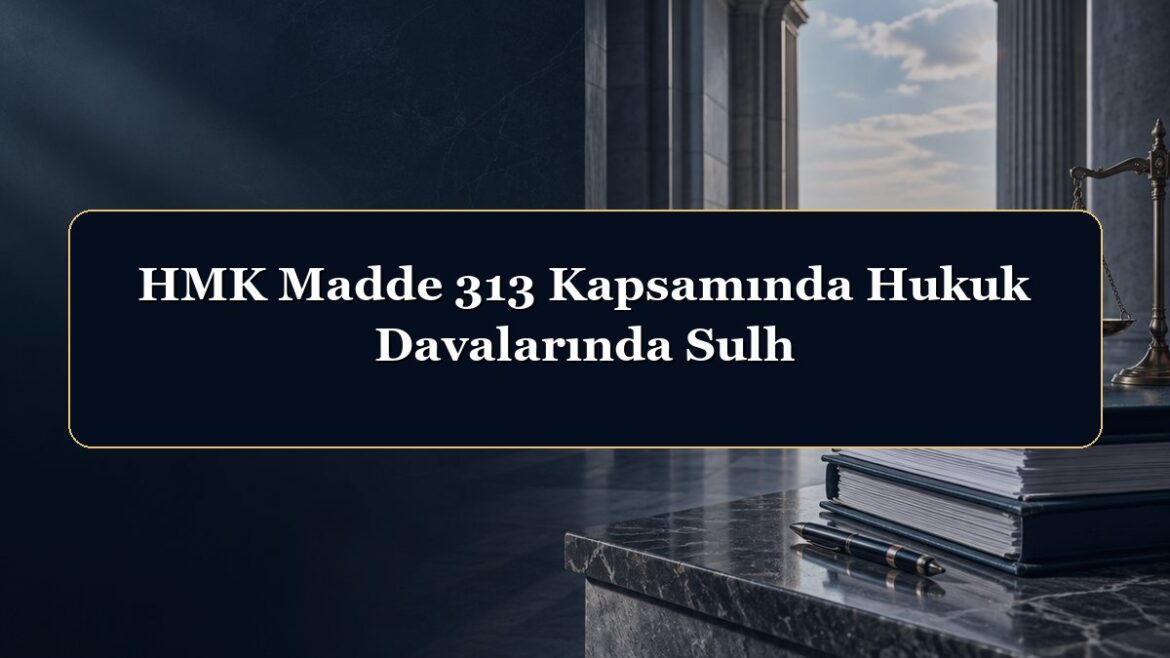 HMK Madde 313 Kapsamında Hukuk Davalarında Sulh