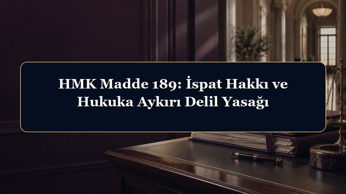 HMK Madde 189: İspat Hakkı ve Hukuka Aykırı Delil Yasağı