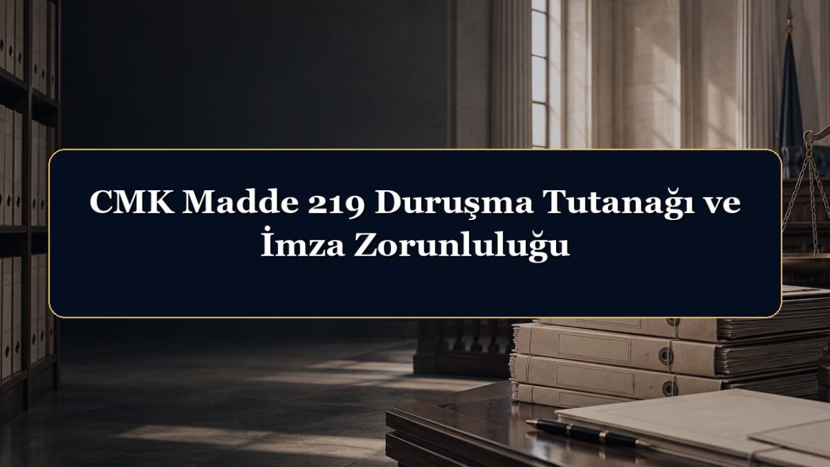 CMK Madde 219 Duruşma Tutanağı ve İmza Zorunluluğu