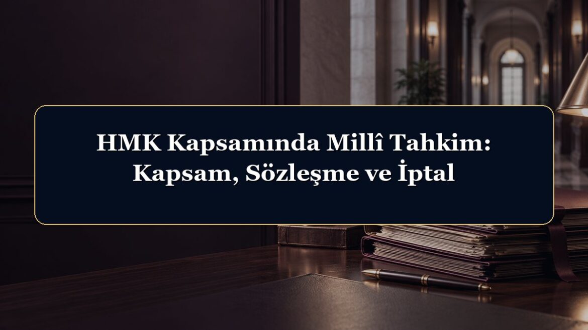 HMK Kapsamında Millî Tahkim: Kapsam, Sözleşme ve İptal