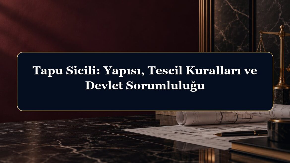 Tapu Sicili: Yapısı, Tescil Kuralları ve Devlet Sorumluluğu