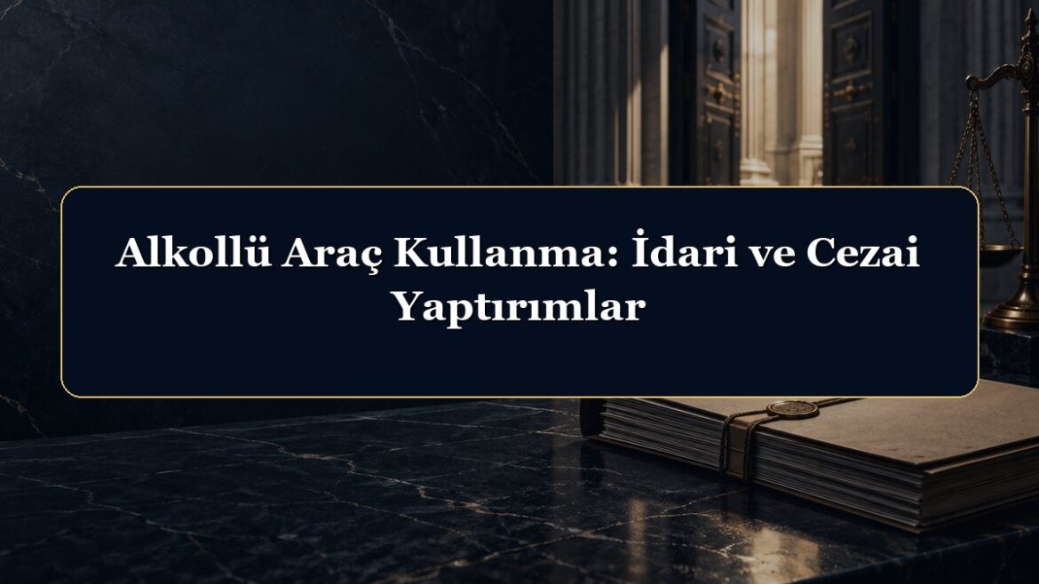 Alkollü Araç Kullanma: İdari ve Cezai Yaptırımlar