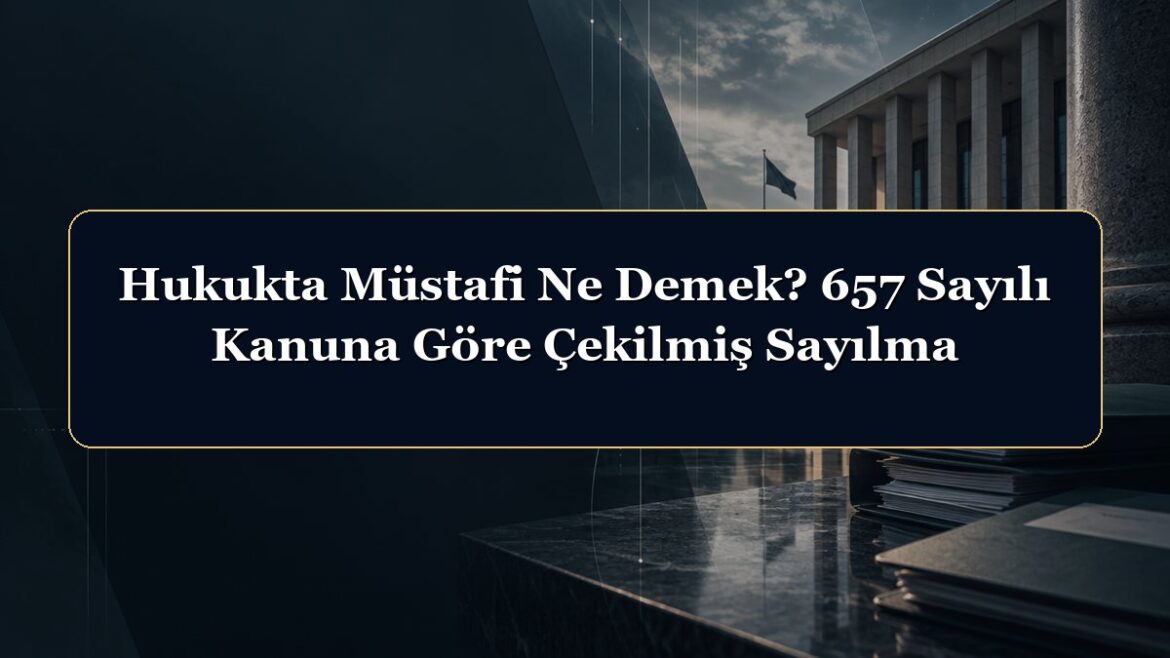 Hukukta Müstafi Ne Demek? 657 Sayılı Kanuna Göre Çekilmiş Sayılma