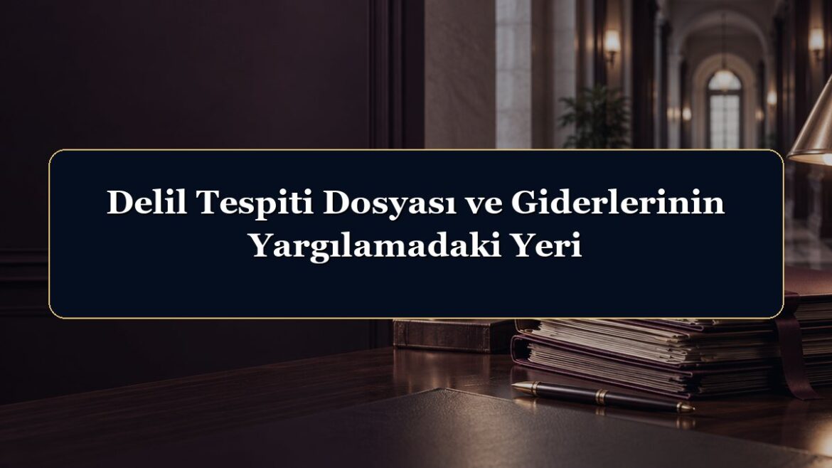 Delil Tespiti Dosyası ve Giderlerinin Yargılamadaki Yeri