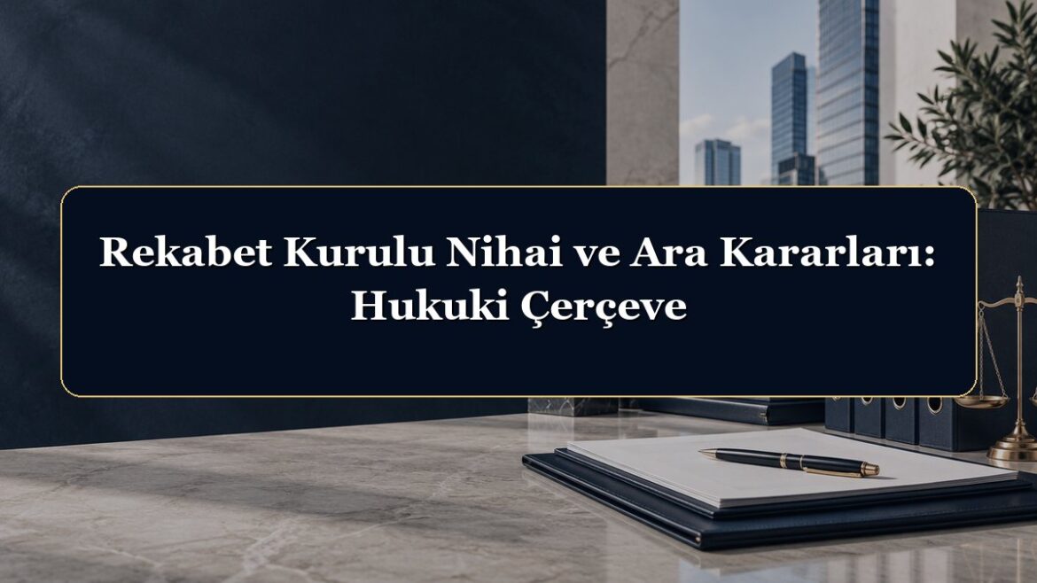 Rekabet Kurulu Nihai ve Ara Kararları: Hukuki Çerçeve