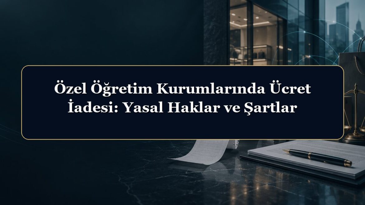 Özel Öğretim Kurumlarında Ücret İadesi: Yasal Haklar ve Şartlar