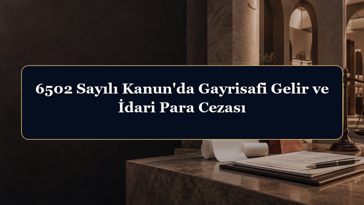 6502 Sayılı Kanun'da Gayrisafi Gelir ve İdari Para Cezası