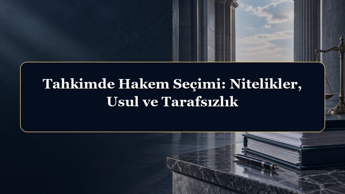 Tahkimde Hakem Seçimi: Nitelikler, Usul ve Tarafsızlık