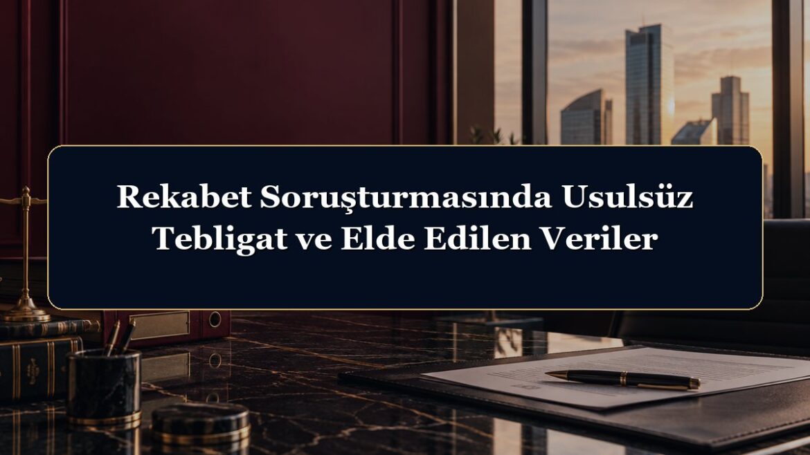 Rekabet Soruşturmasında Usulsüz Tebligat ve Elde Edilen Veriler