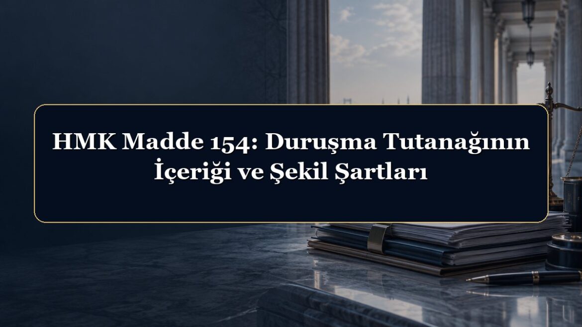 HMK Madde 154: Duruşma Tutanağının İçeriği ve Şekil Şartları